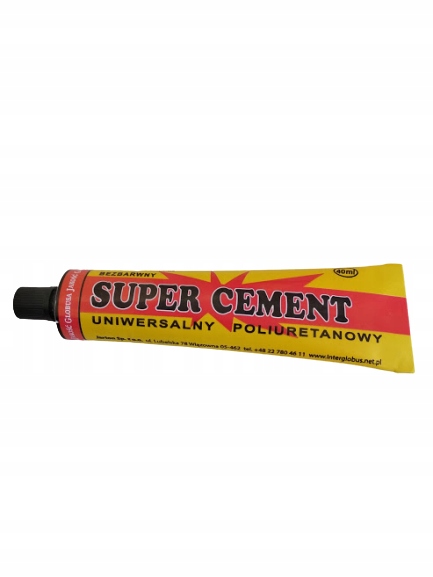 Klej Super Cement bezbarwny uniwersalny poliuretanowy 40 ml 2 Klej Super Cement bezbarwny uniwersalny poliuretanowy 40 ml - obrazek 2