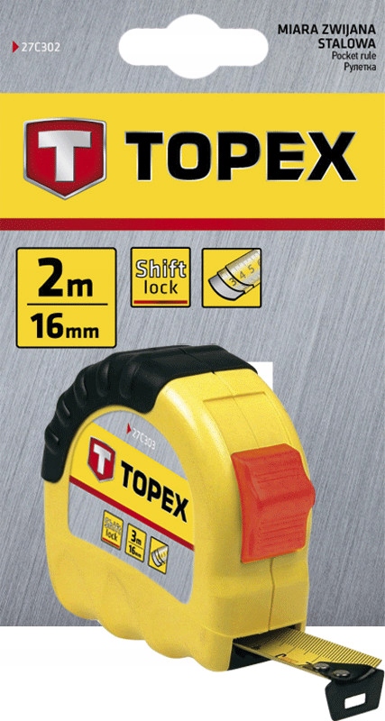 Miara zwijana stalowa 2m - TOPEX 2 Miara zwijana stalowa 2m - TOPEX - obrazek 2