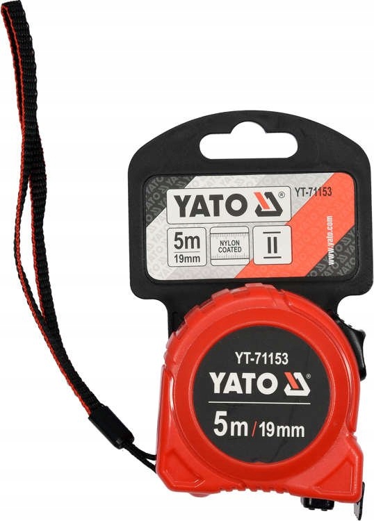 Miara zwijana stalowa 5m x 19mm YATO YT-71153 nylon ABS klasa II 2 Miara zwijana stalowa 5m x 19mm YATO YT-71153 nylon ABS klasa II - obrazek 2