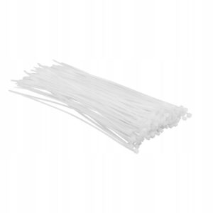 Opaski zaciskowe 200 x 2,5mm, 100sztuk - Białe