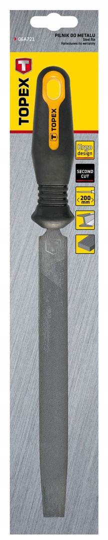 Pilnik do metalu płaski długość 200 mm TOPEX 2 Pilnik do metalu płaski długość 200 mm TOPEX - obrazek 2