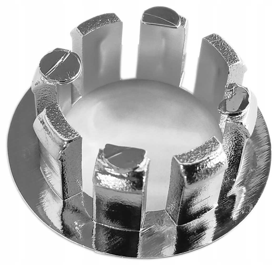 Rozeta otworu przelewowego umywalki fi25mm CHROM D 2 Rozeta otworu przelewowego umywalki fi25mm CHROM D - obrazek 2