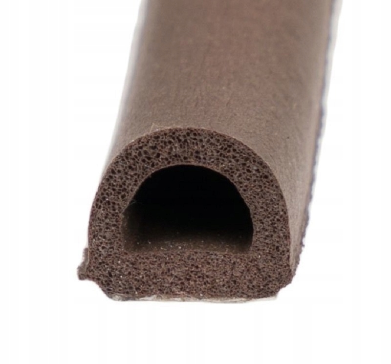 Samoprzylepna uszczelka do okien i drzwi 9x7mm - BRĄZ - 25 metrów 1 Samoprzylepna uszczelka do okien i drzwi 9x7mm - BRĄZ - 25 metrów