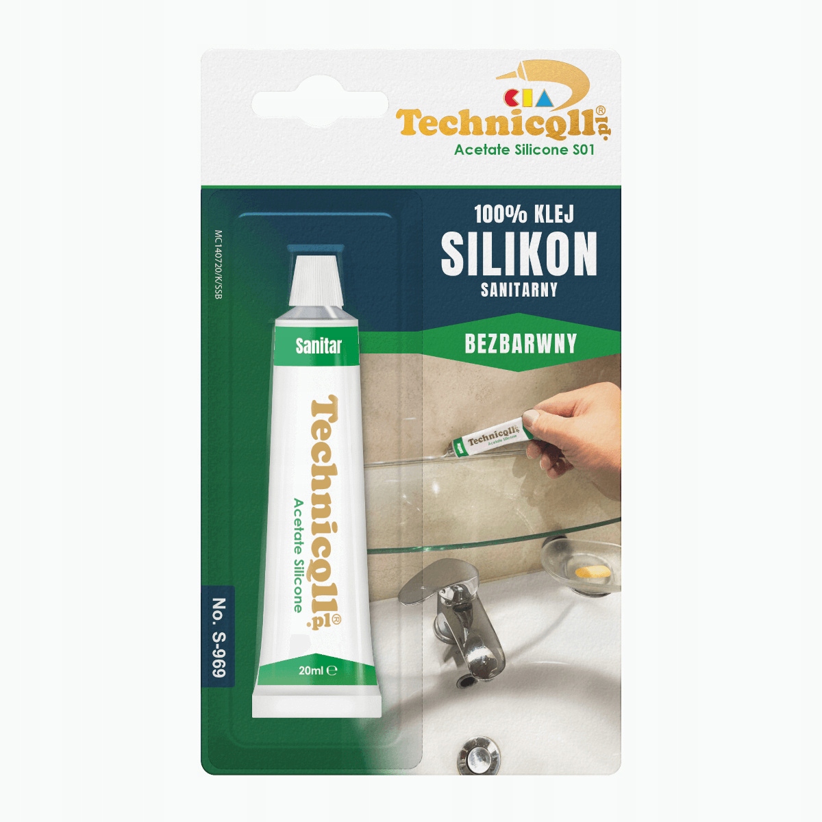 Silikon sanitarny bezbarwny 20 ml - Technicqll S-969 1 Silikon sanitarny bezbarwny 20 ml - Technicqll S-969