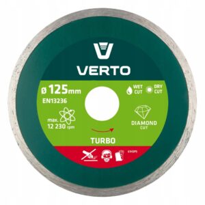 Tarcza diamentowa Verto 125x22.2mm - na sucho/mokro