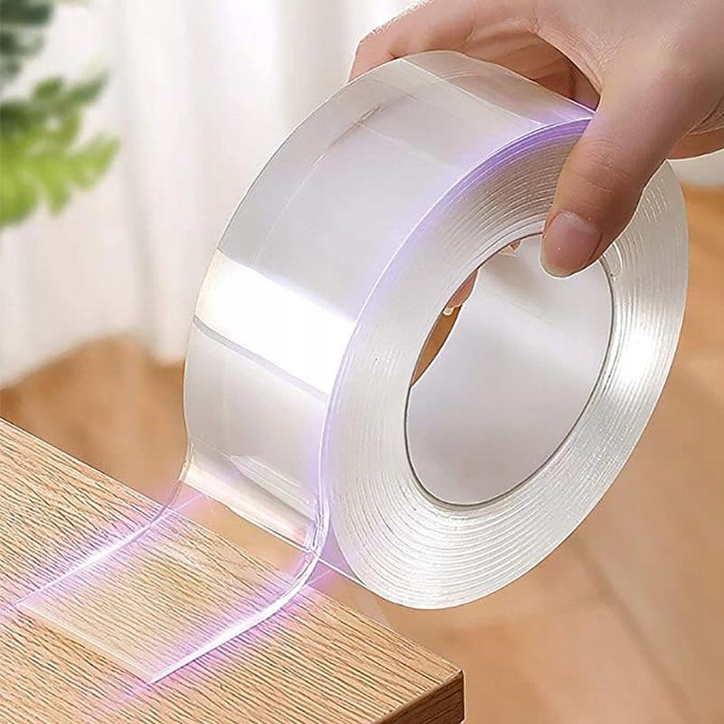 Taśma Nano 3m x 30mm dwustronna wielokrotnego użytku, mocna, przezroczysta 4 Taśma Nano 3m x 30mm dwustronna wielokrotnego użytku, mocna, przezroczysta - obrazek 4