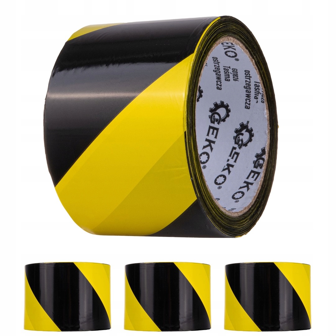 Taśma Ostrzegawcza Żółto-Czarna 100m x 70mm - Geko, Bezpieczeństwo 2 Taśma Ostrzegawcza Żółto-Czarna 100m x 70mm - Geko, Bezpieczeństwo - obrazek 2