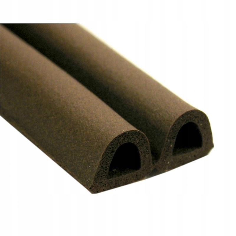 Uszczelka samoprzylepna typ D 9x8mm brązowa 6m 2 Uszczelka samoprzylepna typ D 9x8mm brązowa 6m - obrazek 2
