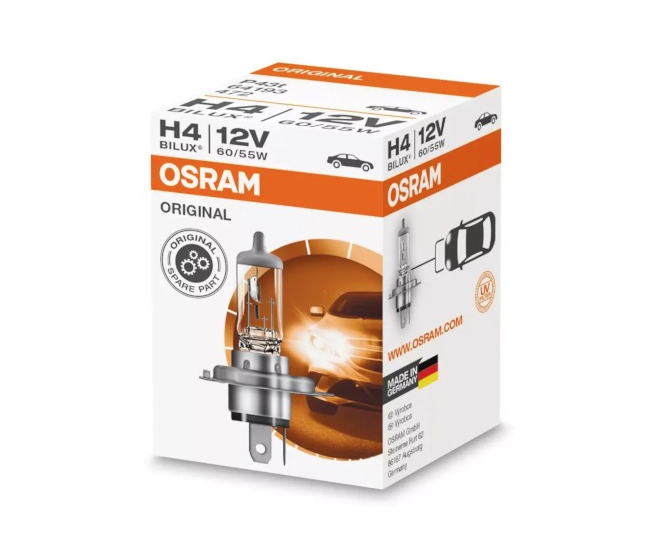 OSRAM ORIGINAL żarówka H4 60/55W 12V halogenowa 2 OSRAM ORIGINAL żarówka H4 60/55W 12V halogenowa - obrazek 2