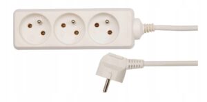 Przedłużacz Elektryczny Z Uziemieniem 1,5m 3 Gniazda