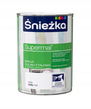 Śnieżka Supermal olejno-ftalowa 800ml Biała, Matowa