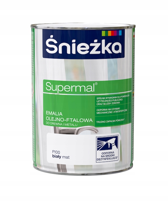 Śnieżka Supermal olejno-ftalowa 800ml Biała, Matowa 1 Śnieżka Supermal olejno-ftalowa 800ml Biała, Matowa