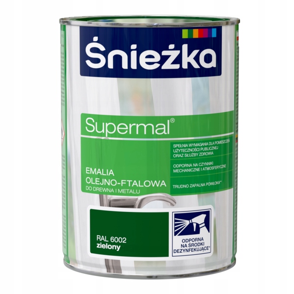 Śnieżka Supermal olejno-ftalowa 800ml Zielony 1 Śnieżka Supermal olejno-ftalowa 800ml Zielony