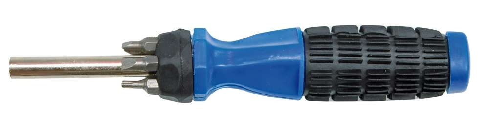 Wkrętak VOREL 255 mm z gumową rączką + 6 wymiennych bitów – 7 szt. zestaw 1 Wkrętak VOREL 255 mm z gumową rączką + 6 wymiennych bitów – 7 szt. zestaw