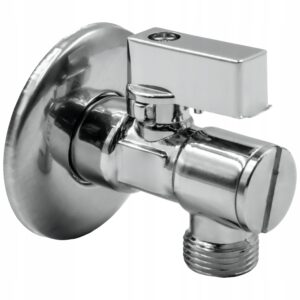ZAWÓR KĄTOWY KULOWY Z FILTREM 1/2" x 1/2 CHROMOWANY DO WC SPŁUCZKI