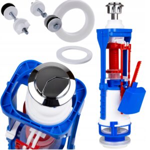 Zawór spustowy do spłuczki WC biały dwufunkcyjny 3/6L