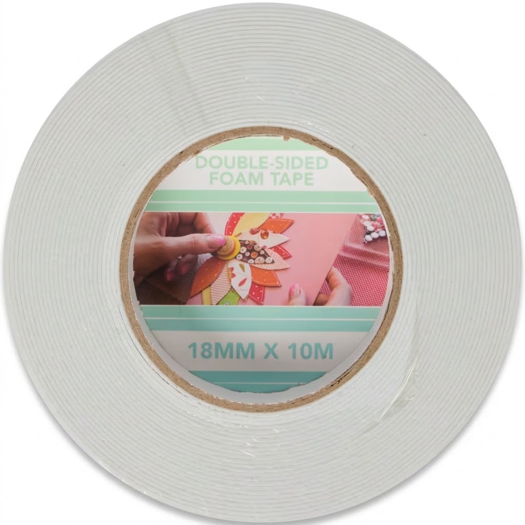 Taśma Dwustronna Piankowa Mocna 18mm x 10m Gruba 2 Taśma Dwustronna Piankowa Mocna 18mm x 10m Gruba - obrazek 2