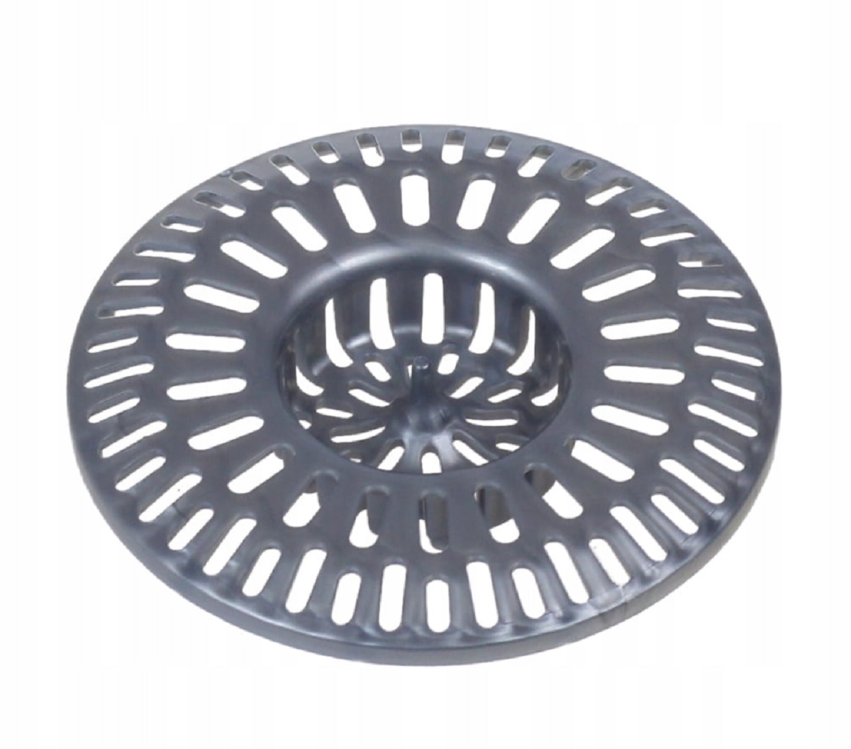 Sitko do zlewu plastikowe – śr. 80 mm, kolor szary/srebrny 1 Sitko do zlewu plastikowe – śr. 80 mm, kolor szary/srebrny