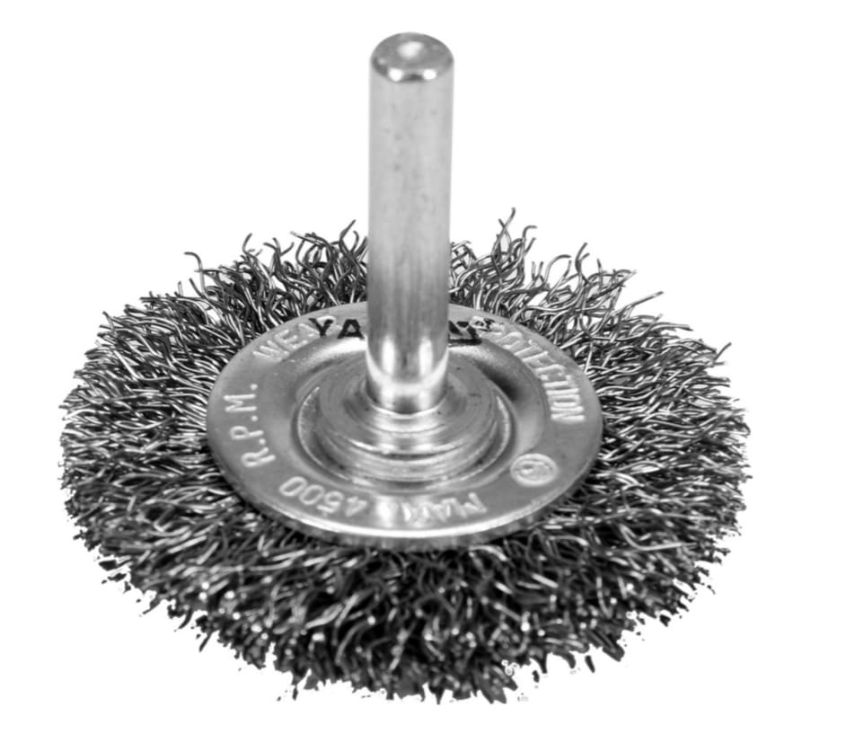 Szczotka tarczowa z trzpieniem 50MM INOX na wiertarkę 1 Szczotka tarczowa z trzpieniem 50MM INOX na wiertarkę