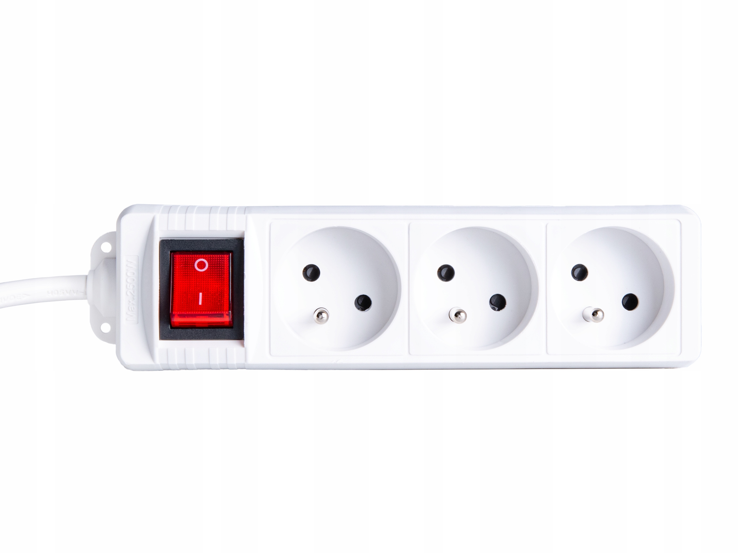 Przedłużacz elektryczny - listwa zasilająca biała 3 gniazda 3m 5 Przedłużacz elektryczny - listwa zasilająca biała 3 gniazda 3m - obrazek 5