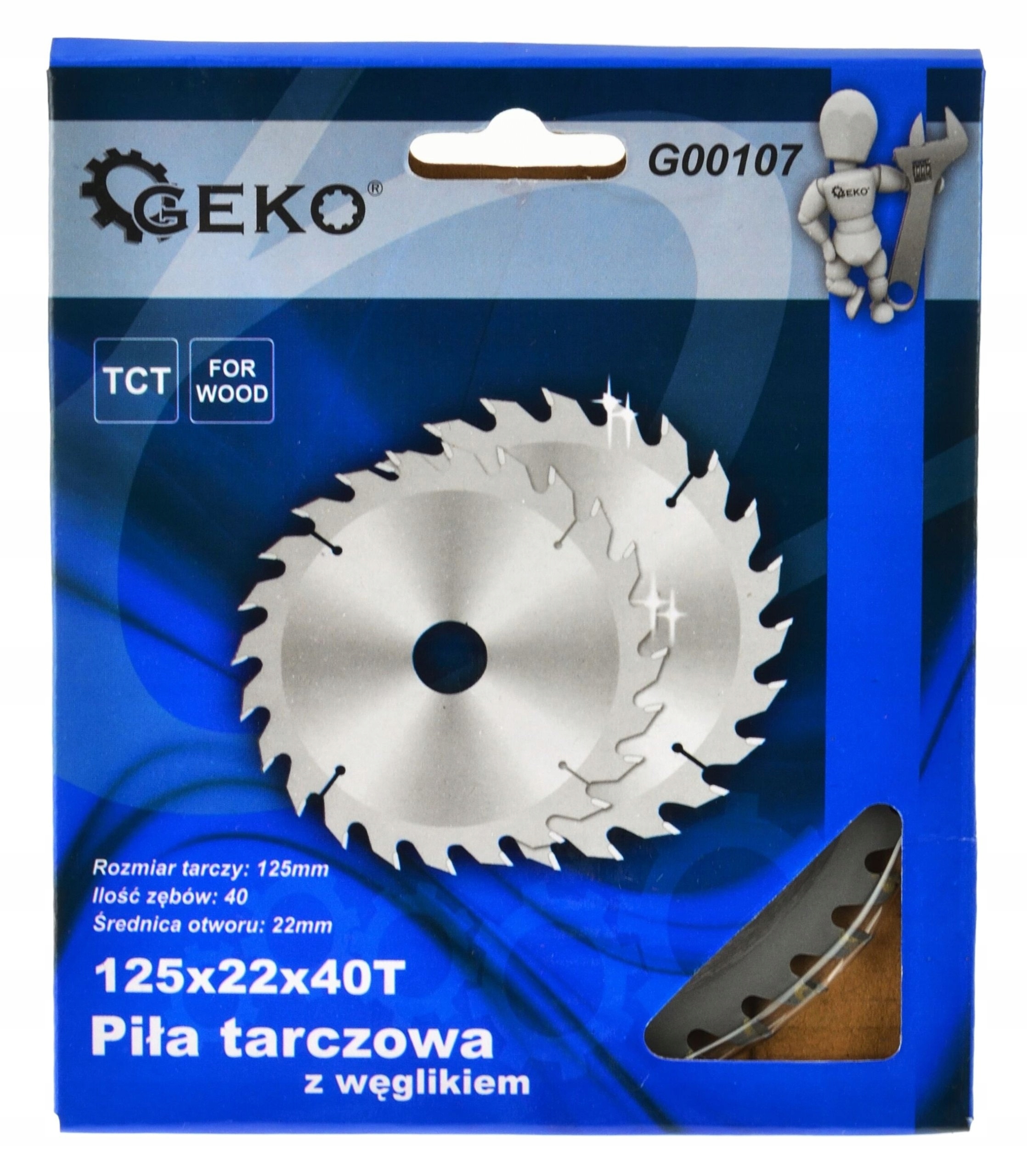 Tarcza do cięcia drewna z węglikiem 125x22x40T 5 Tarcza do cięcia drewna z węglikiem 125x22x40T - obrazek 5