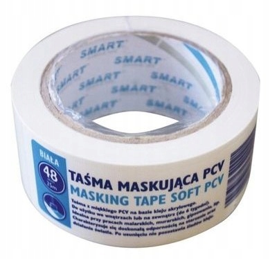 Taśma maskująca PCV biała 48 mm × 25 m Smart 5 Taśma maskująca PCV biała 48 mm × 25 m Smart - obrazek 5