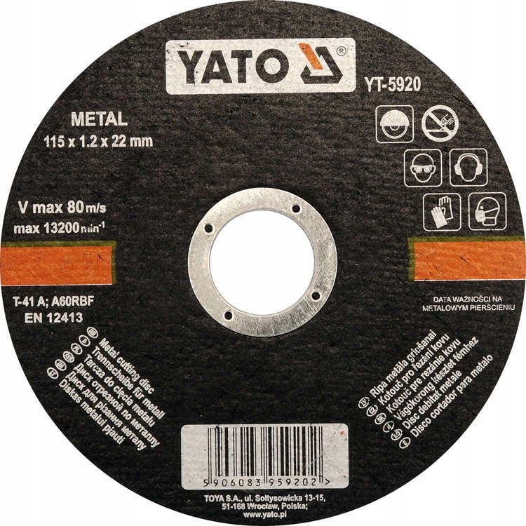 Tarcza do cięcia metalu 125x1,2x22 mm - YATO 1 10128712968