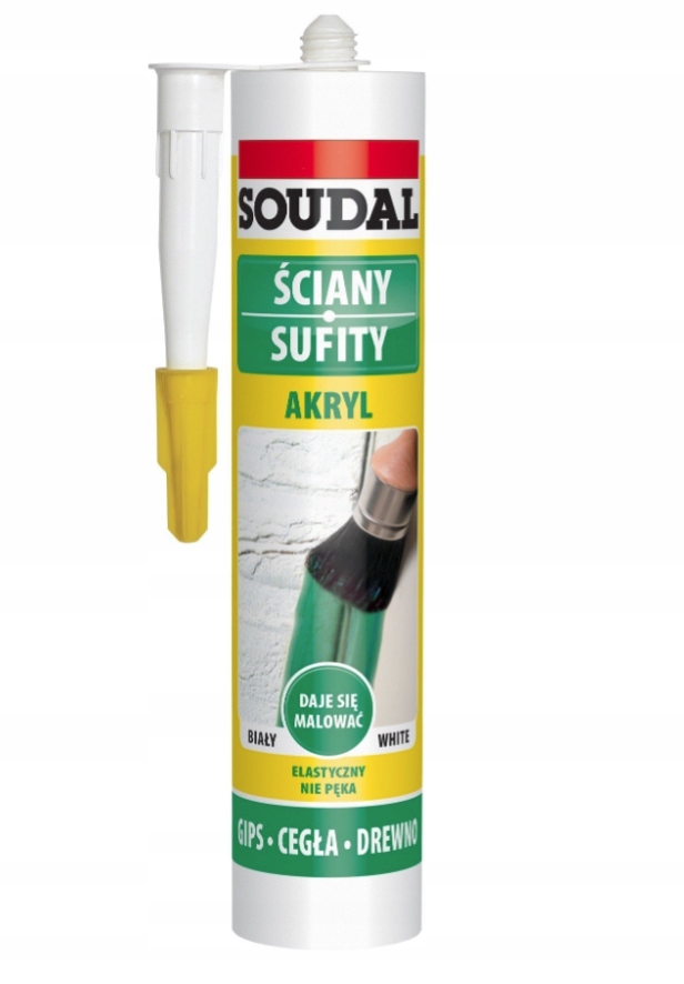 Akryl Soudal, Uszczelniacz Akrylowy - 280ml BIAŁY 1 11062385011