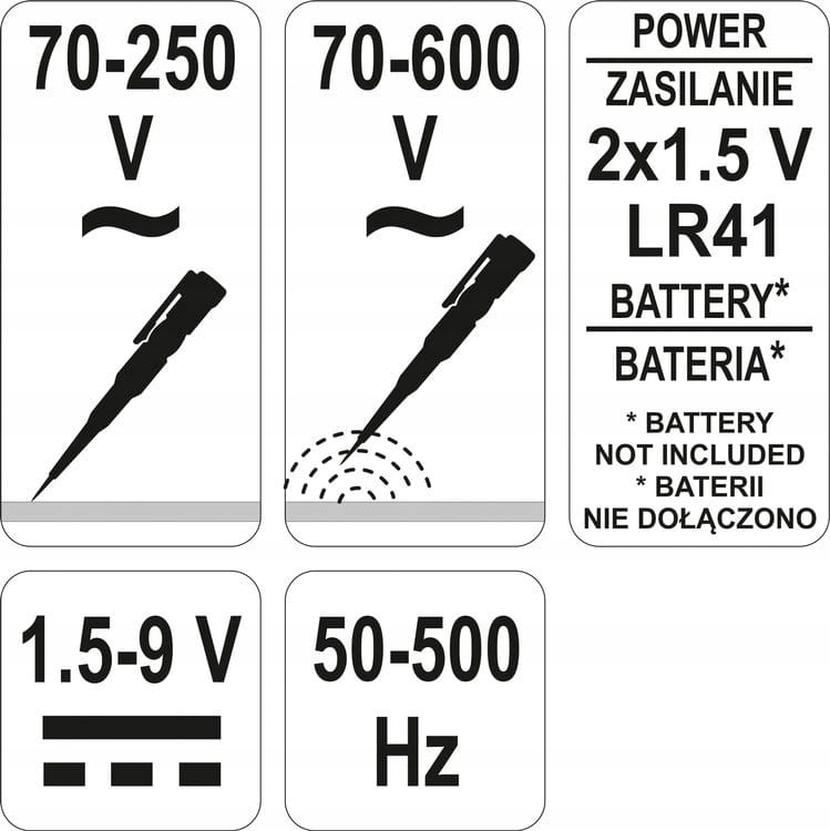 Próbnik napięcia 70-250 V - YATO 4 11732678270