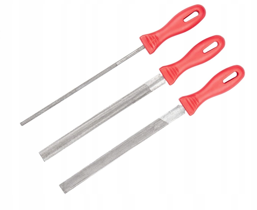 Zestaw pilników do metalu 200 mm 3 szt. Top Tools 06A630 – płaski, półokrąg 1 12138783537