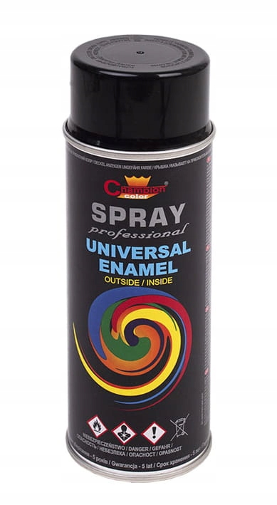 Lakier w sprayu - Czarny Połysk - RAL9005 1 12210533885