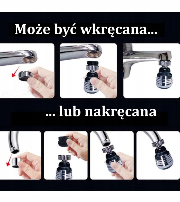 Perlator, aerator na kulce, obrotowy fi 24 i 22mm 5 13439712707