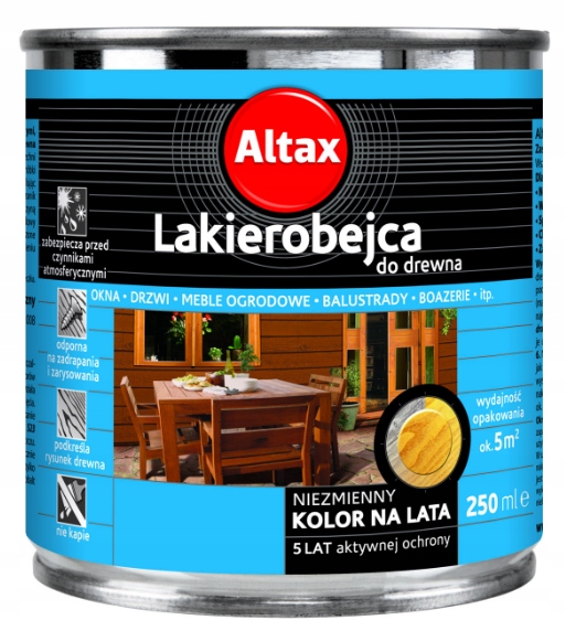 Lakierobejca do drewna - Kasztan - ALTAX 250ml 1 13625853341