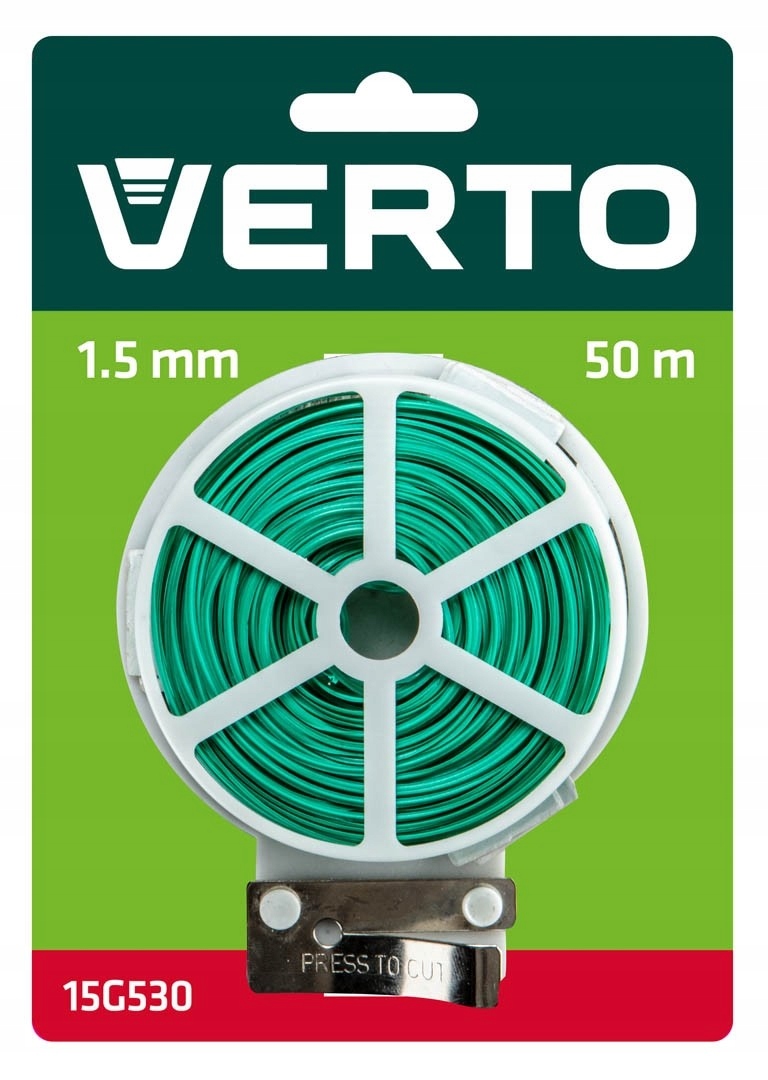 Drut ogrodowy 50m VERTO w osłonie PVC + obcinacz 1 13800331700