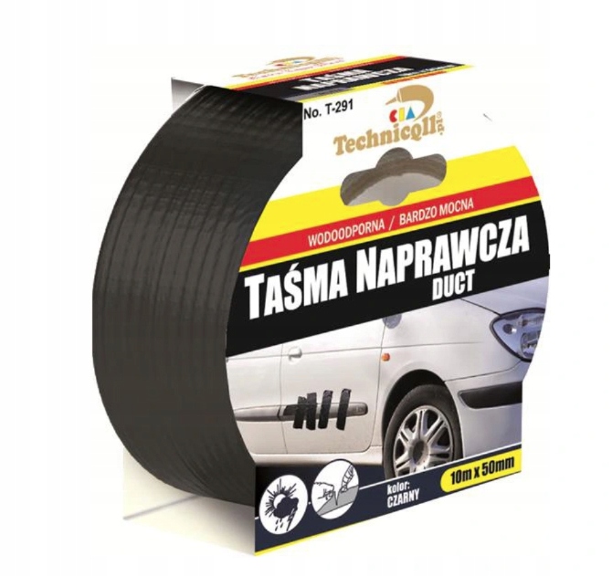 Taśma naprawcza - 10m/50mm czarna - Technicqll 1 13935688292