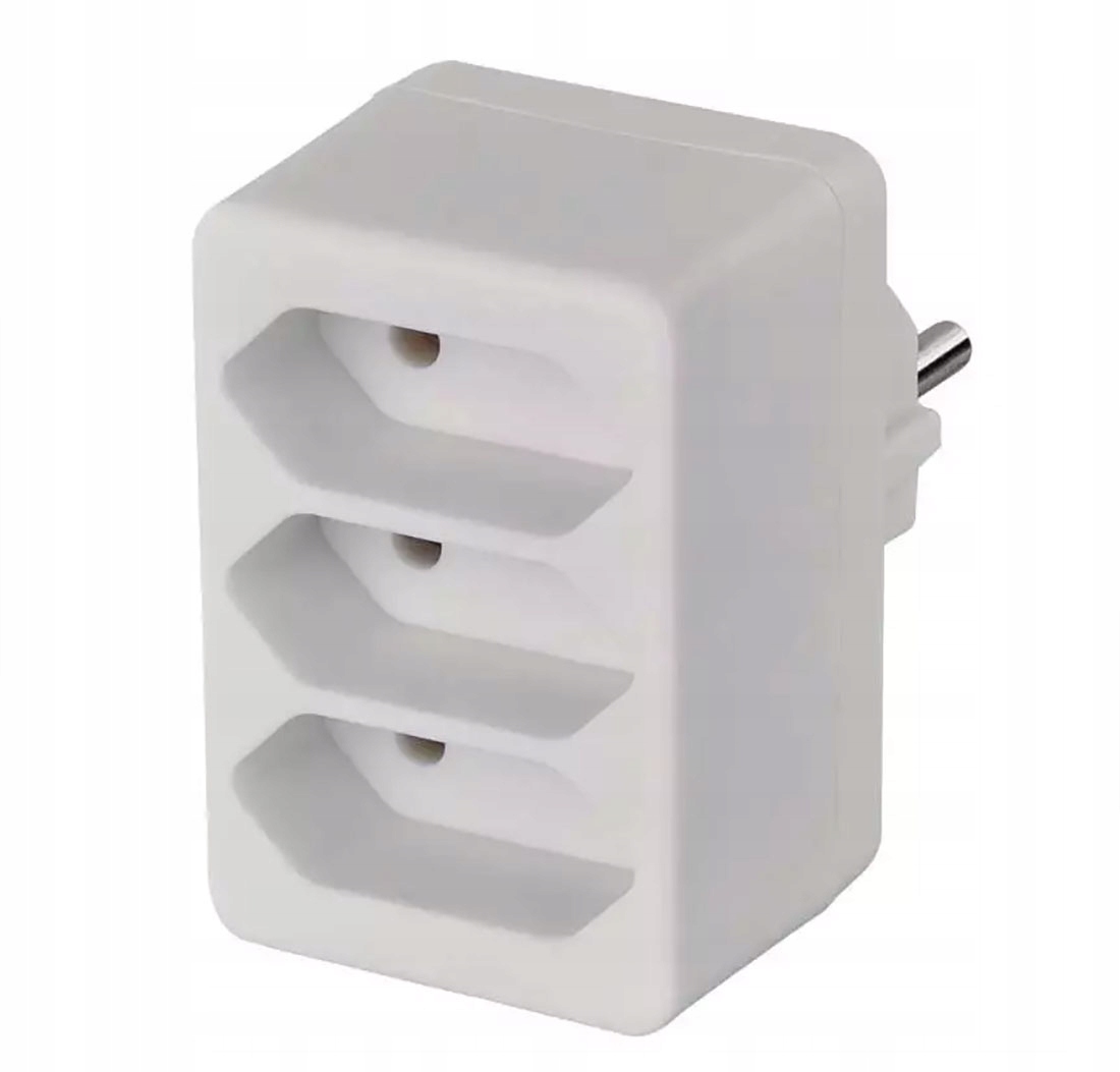 Rozgałęźnik na 3 gniazda płaskie 230V - 3x2,5A 1 15044901805