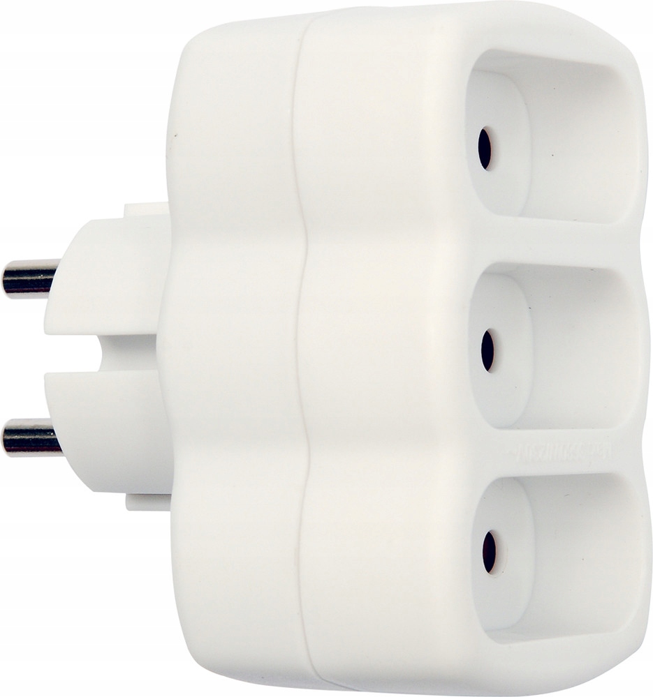 Rozgałęźnik na 3 gniazda płaskie 230V - 3x2,5A 4 15044901805