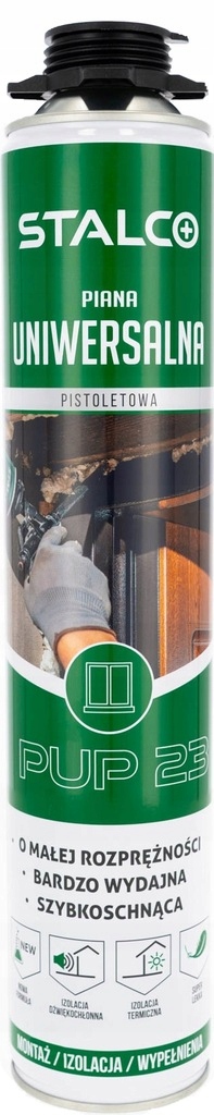 Piana, pianka montażowa pistoletowa Stalco 750 ml 2 15555288639
