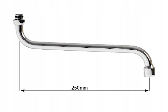 Wylewka do baterii 1/2 cala S długość 250 mm 2 15942631127