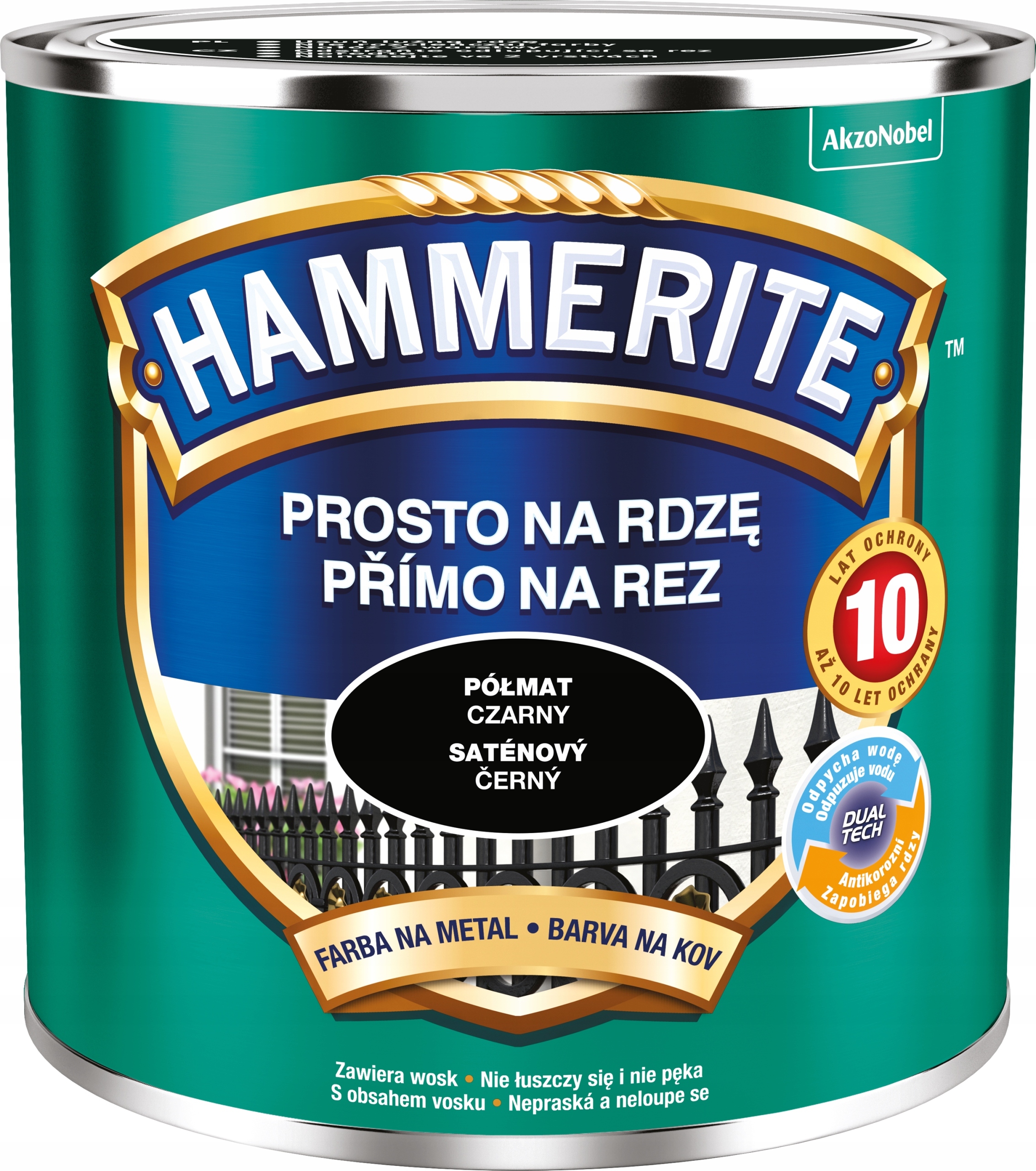 Hammerite Prosto Na Rdzę – Czarny Półmat 250ml - Antykorozyjna Farba 1 15942694886