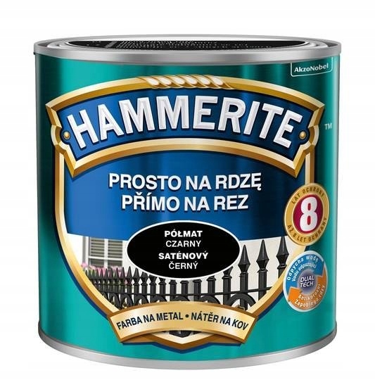 Hammerite Prosto Na Rdzę – Czarny Półmat 250ml - Antykorozyjna Farba 3 15942694886