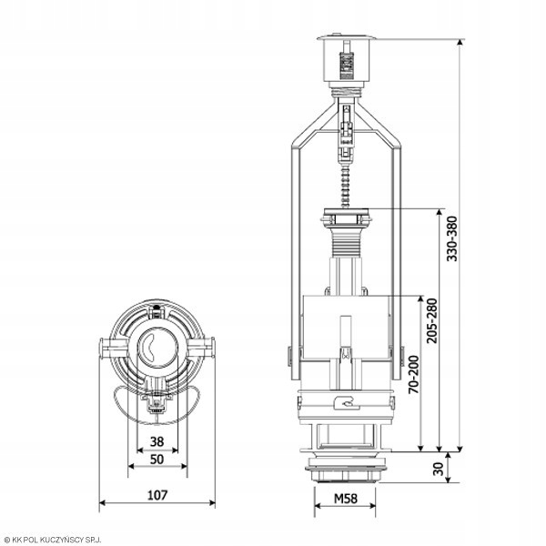Zawór Spustowy Dwufunkcyjny 3/6L do Kompaktów - Uniwersalny, Ergonomiczny 3 16092200641