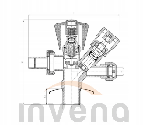 Zawór Kombinowany Grzybkowy Invena 1/2'' do Baterii, Zmywarki, Pralki 5 16092202259