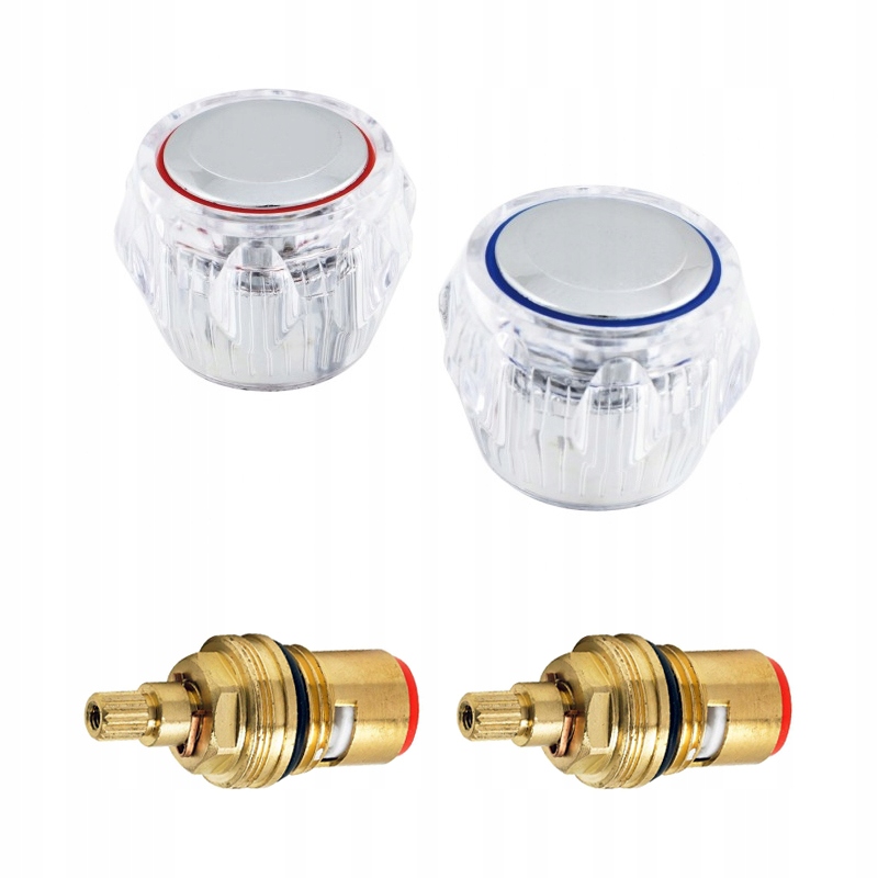 Zestaw Pokrętło Przeźroczyste Primula + Głowice Ceramiczne 1/2" - 2 szt. 2 16092690043