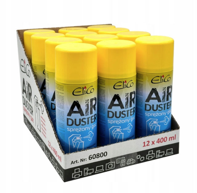 Sprężony gaz 400ml ekologiczny - EliCo - do czyszczenia elektroniki 2 16286521388