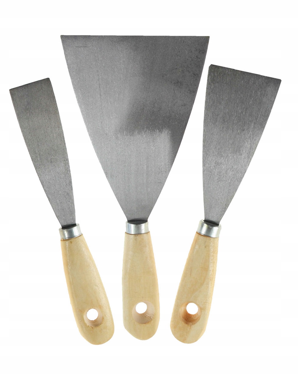 Komplet Szpachelek Malarskich 3szt (30, 50, 80 mm) Stal/Drewno 1 16399470768