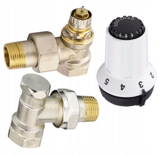 Zestaw termostatyczny kątowy Danfoss 013G5163 RAS-C + RA-N + RLV-S, DN 15 3 16461295920