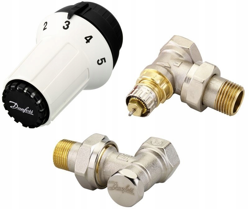 Zestaw termostatyczny kątowy Danfoss 013G5163 RAS-C + RA-N + RLV-S, DN 15 8 16461295920