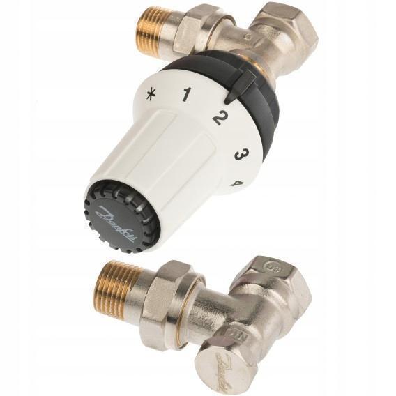 Zestaw termostatyczny kątowy Danfoss 013G5163 RAS-C + RA-N + RLV-S, DN 15 9 16461295920