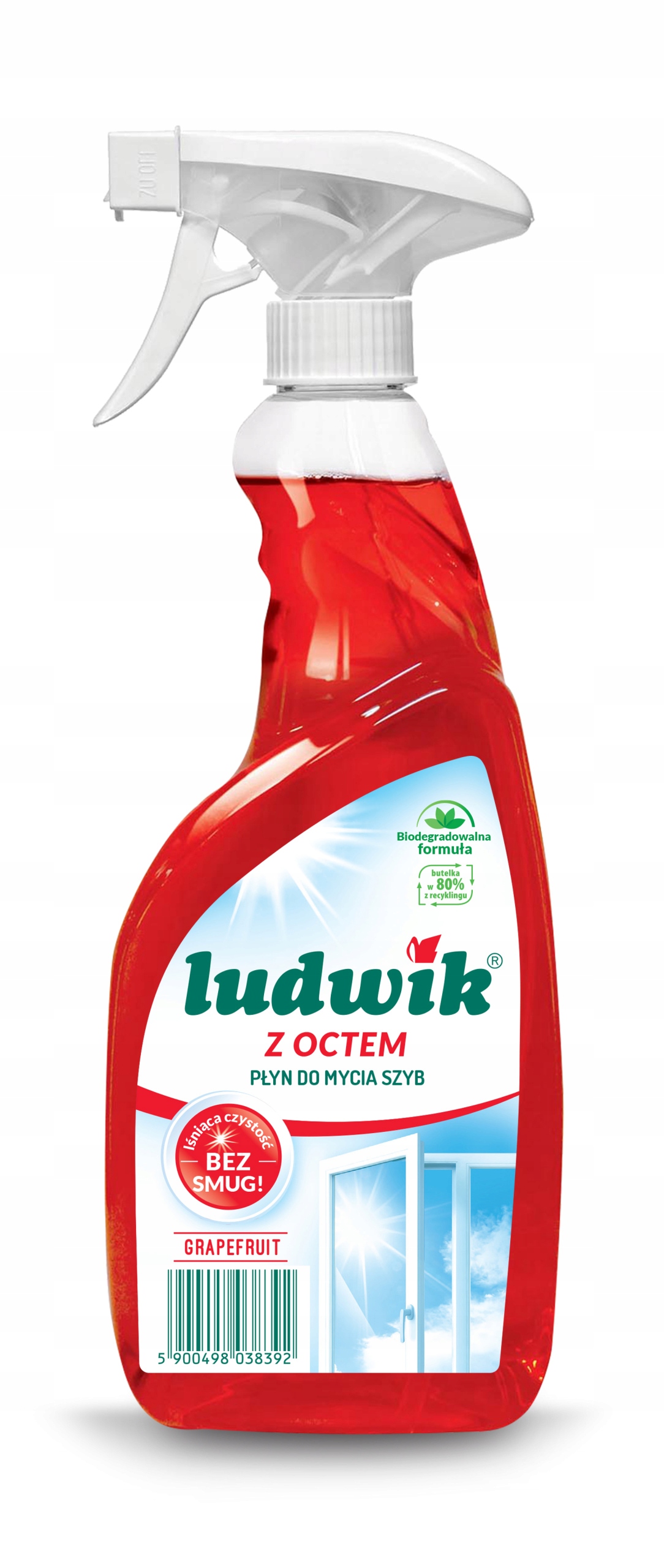 Płyn do mycia szyb LUDWIK Grapefruit z octem 600 ml 2 17027486528